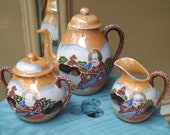 Vintage Satsuma Set Made in Japan Teapot Vintage