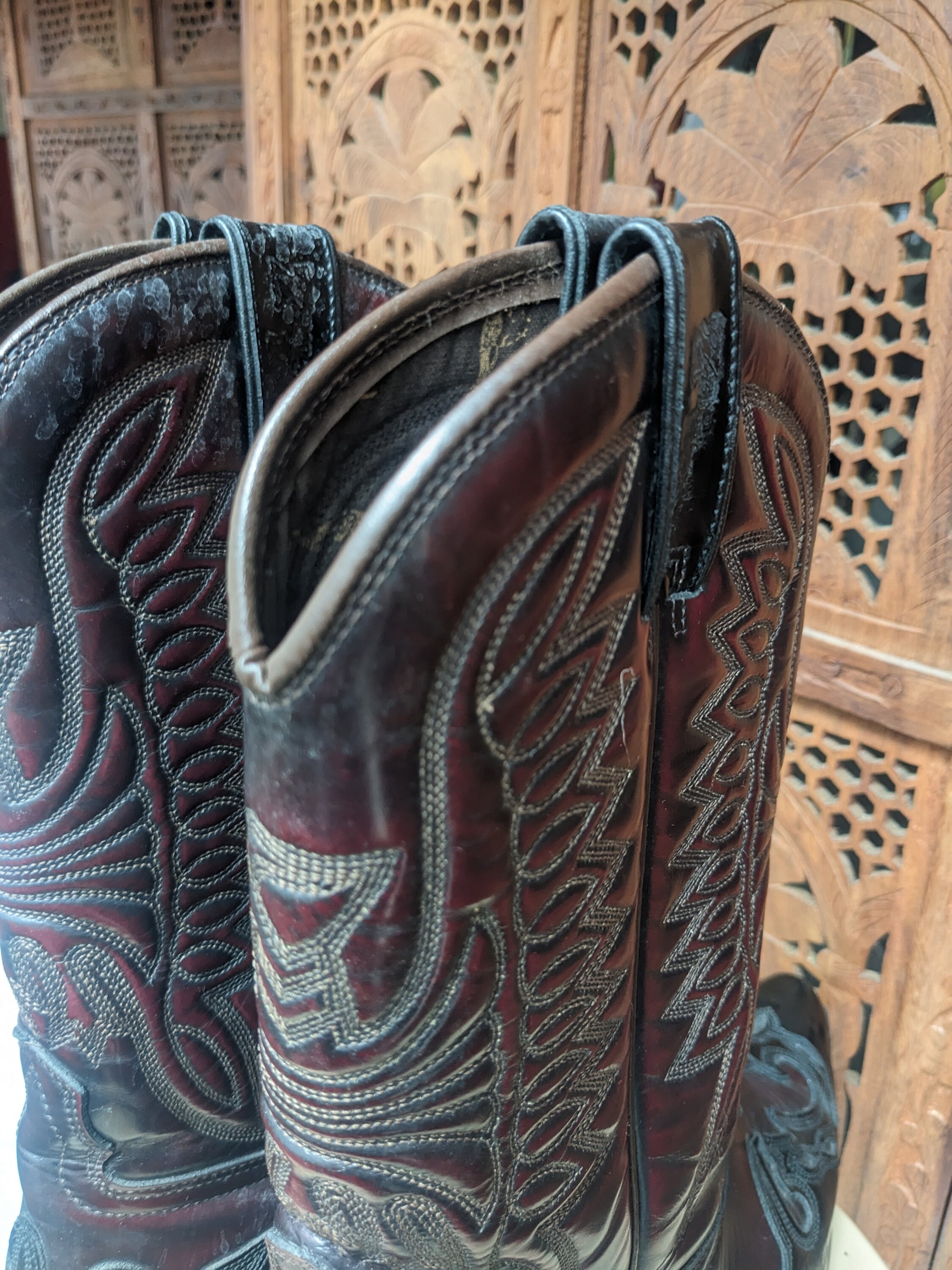 Bottes Cowboy En Alligator Américain Véritable Jose Sanchez – Marron 9.5D Pour Homme