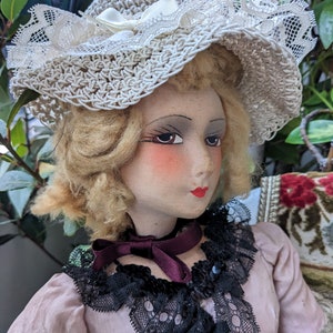 Beatiful and Rare Boudoir Doll /antique French Doll /pale Pink / Silk ...