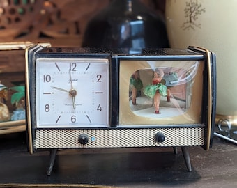 Mid Century GOLDBÜHL alarm clock with dancer // Made in Germany