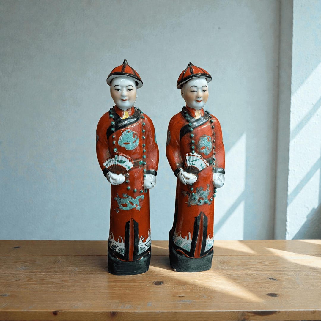 ✳アンティーク 「中国ペア人形」頭と手足は陶器製・清朝時代の髪型と装いです✳ il_1080xN.7619063168_paqh.jpg