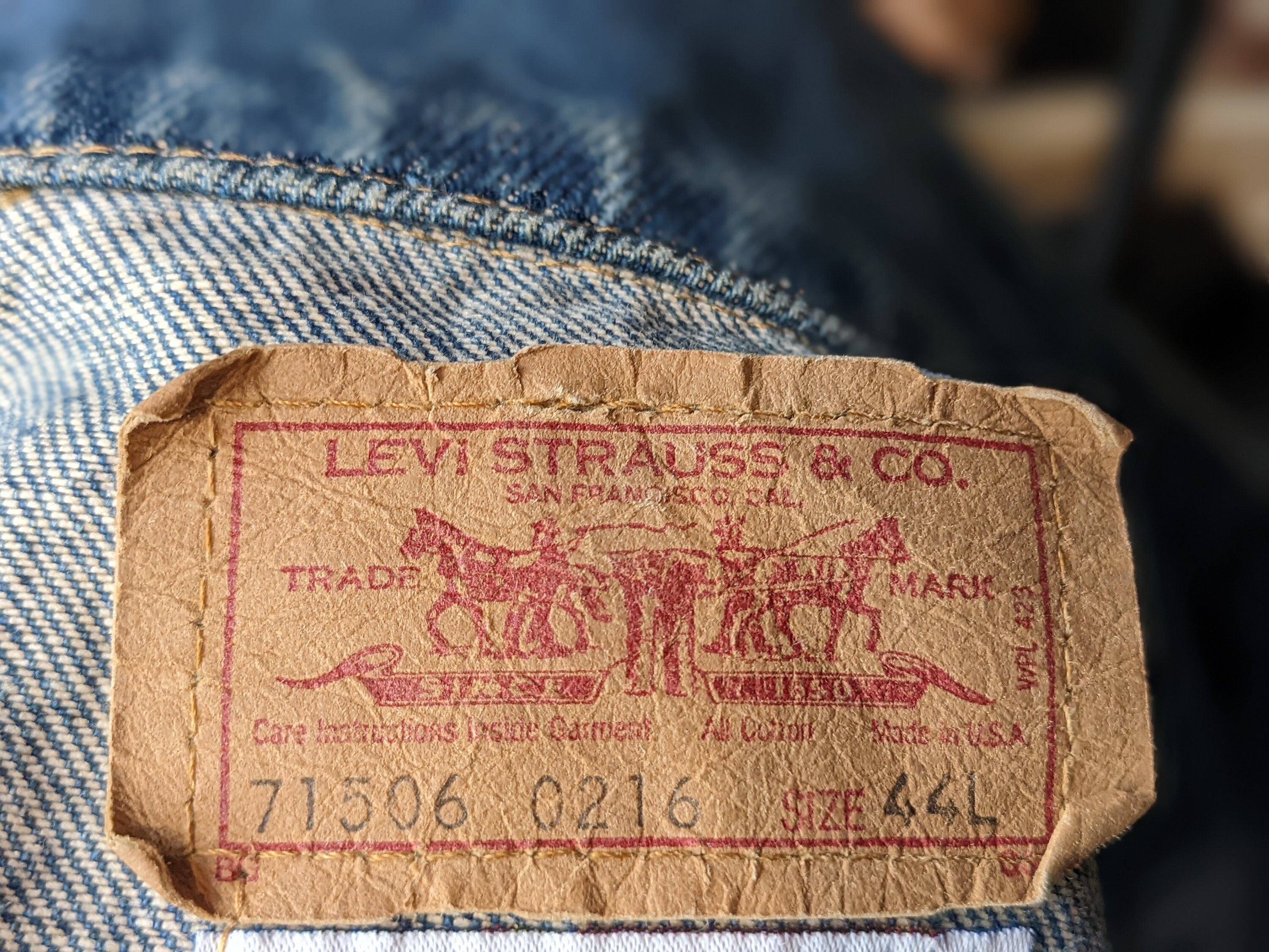 Vintage 70's Unisex Levis Denim // Sz 44L // 70505 0216 - Etsy