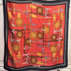 Authentischer Hermes Vintage Schal Seide Braut et Frontaux // Carre Modern
