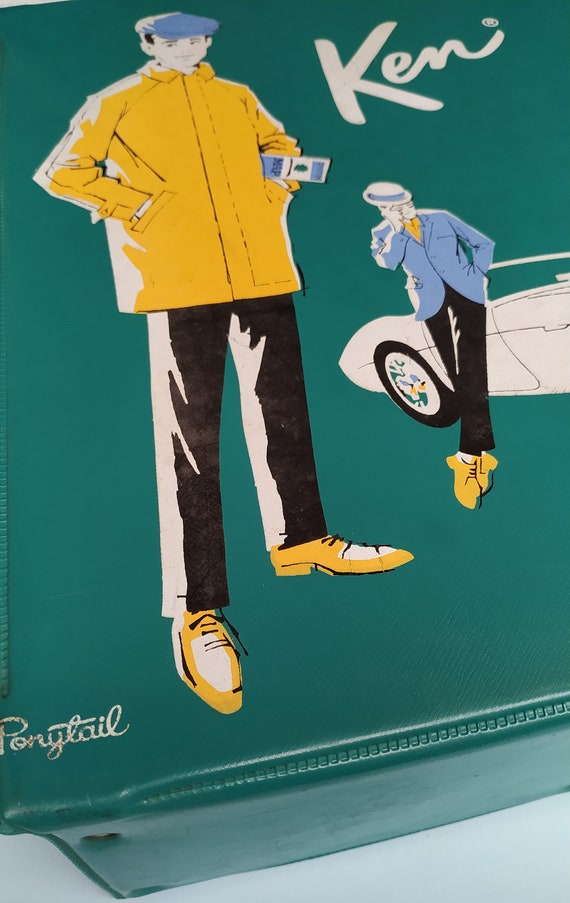 バービーケン　ヴィンテージドールケース Vintage Barbie and Ken Light Blue Doll Case 1963 Mattel