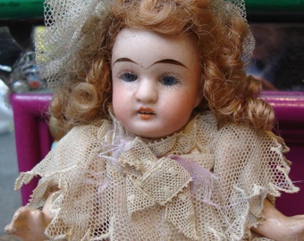 Poupée Ancienne Gebrüder Kühlenz – Mignonnette 21 Cm – Rare Et Jolie – Allemagne