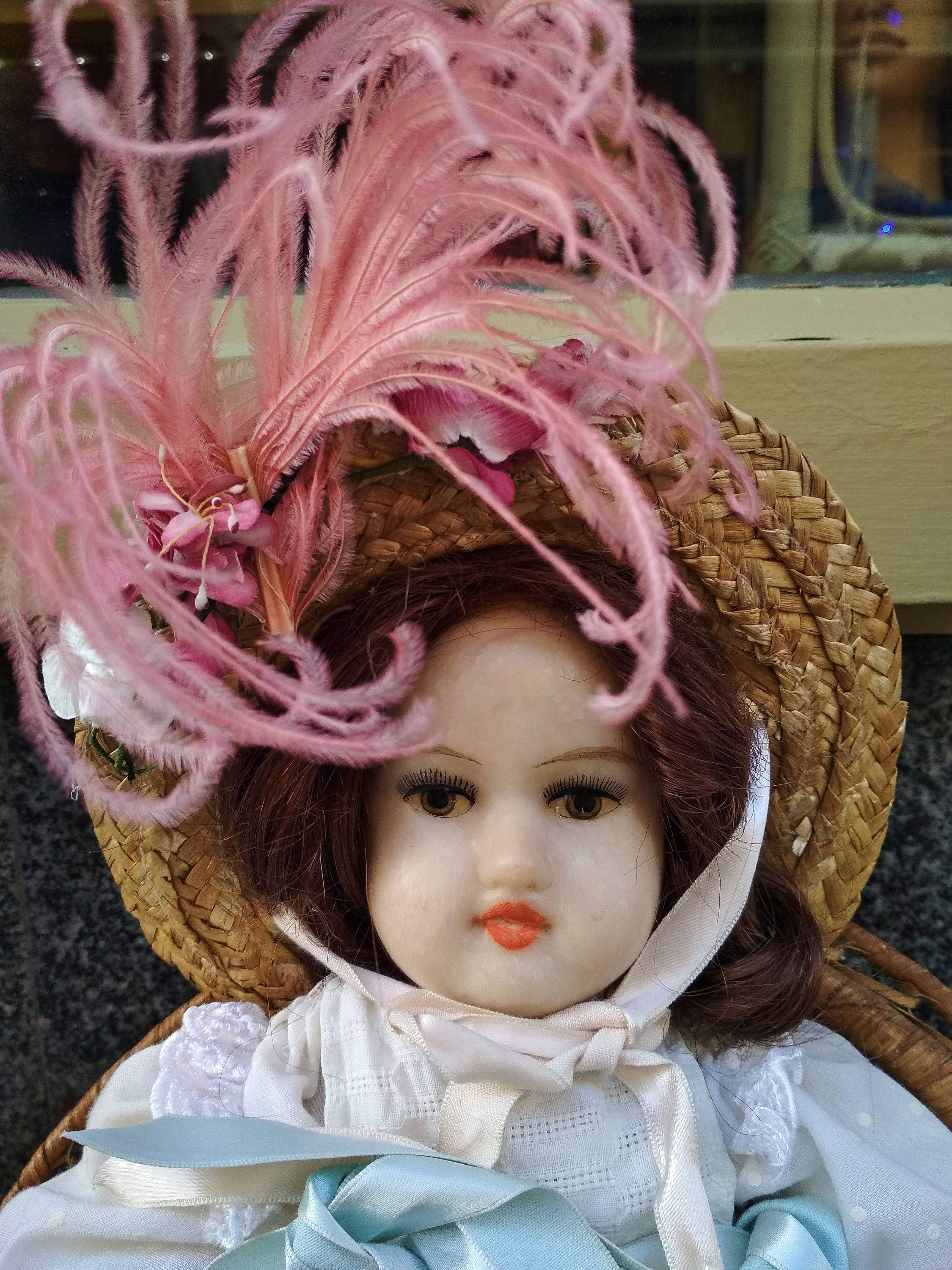 Antique Doll Wax Lady / Beatiful Antique Doll Handpainted