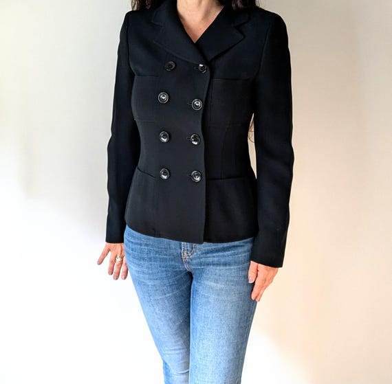 Vintage Moschino Cheap & Chic Black Jacket Heart/ - Etsy UK