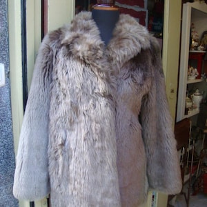 Vintage Mouton Fur Coat / Gray Brown fUR COAT / Lamb Fur / Lamb Fur Coat image 3
