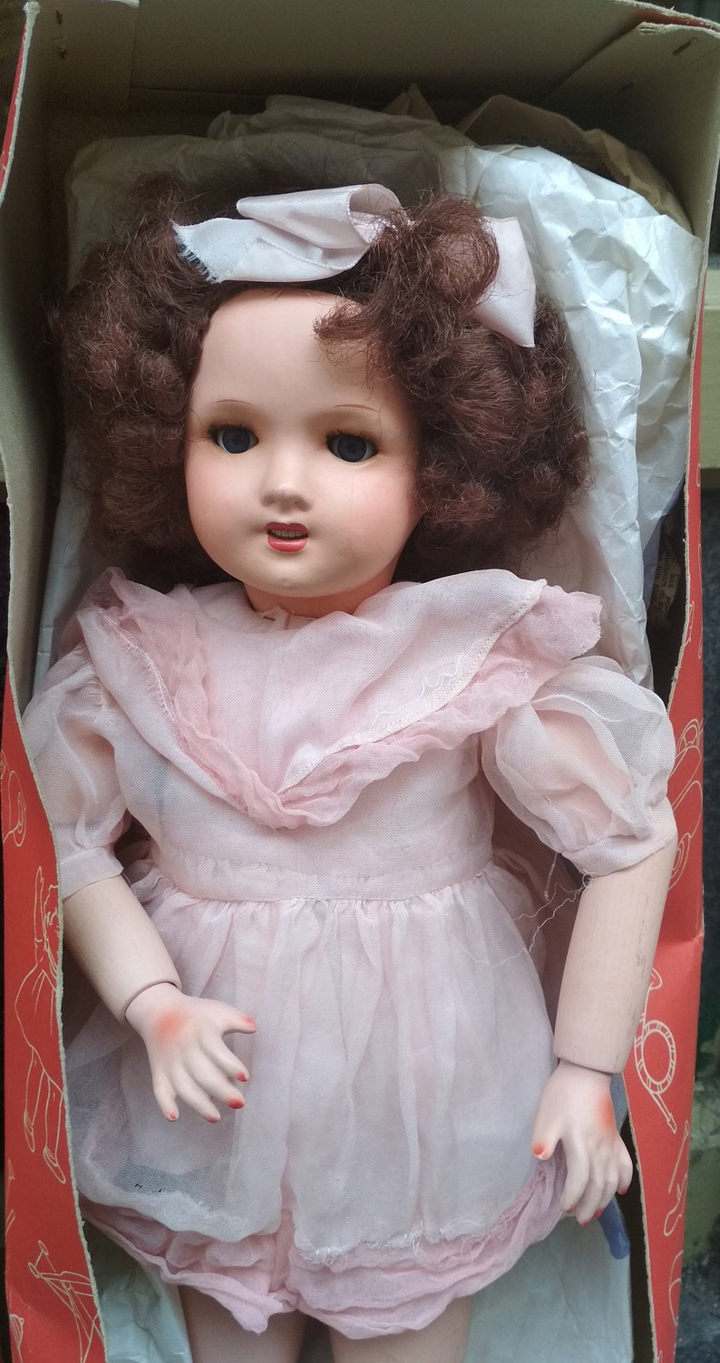 Vintage Large Old walking doll in Original Box / Les poupees Etsy