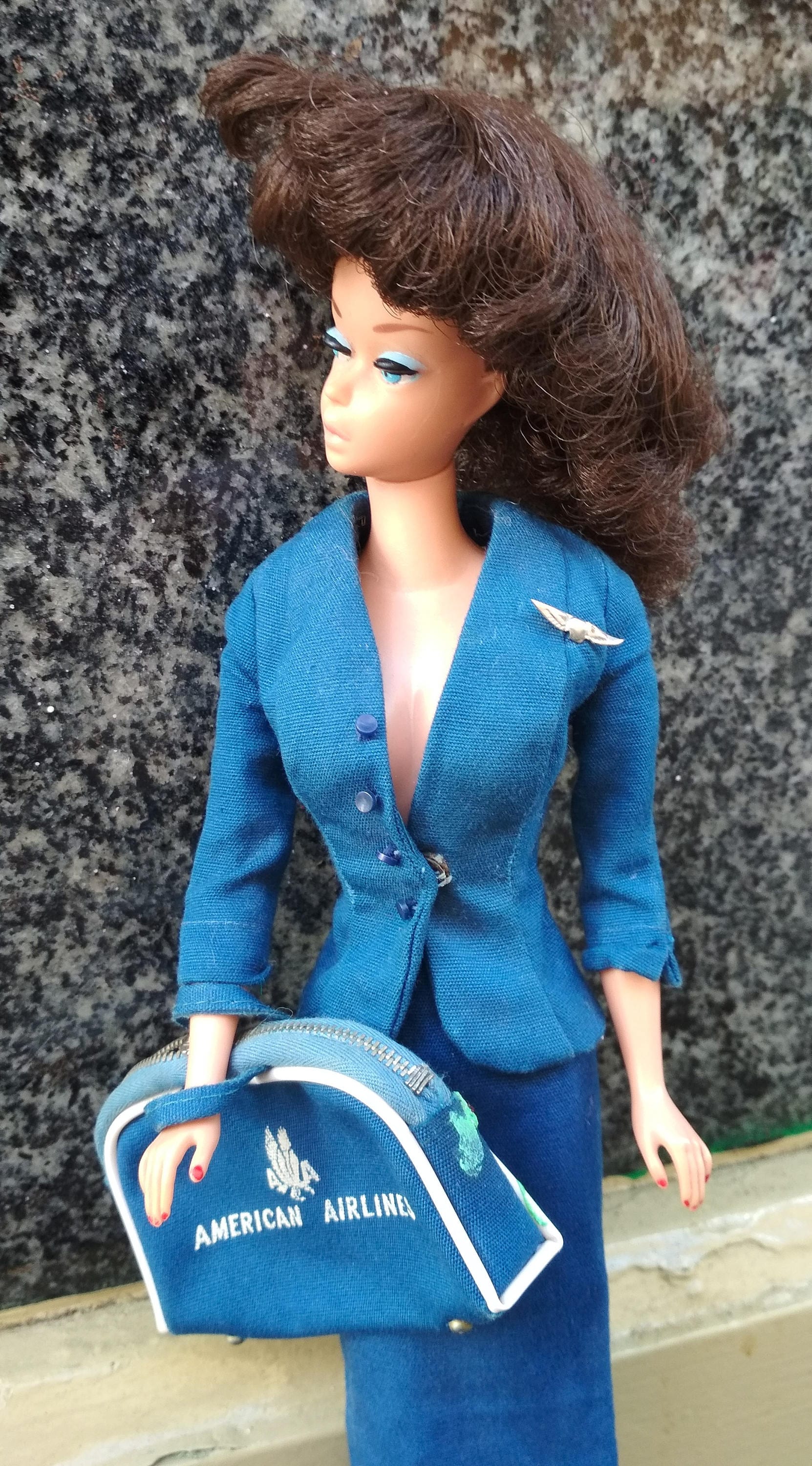 Vintage 1963 Fashion Queen Barbie With American Airlines