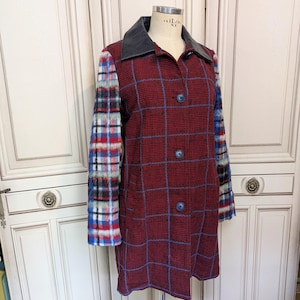 Vintage Desigual Coat Wool Square // Vintage Fashion