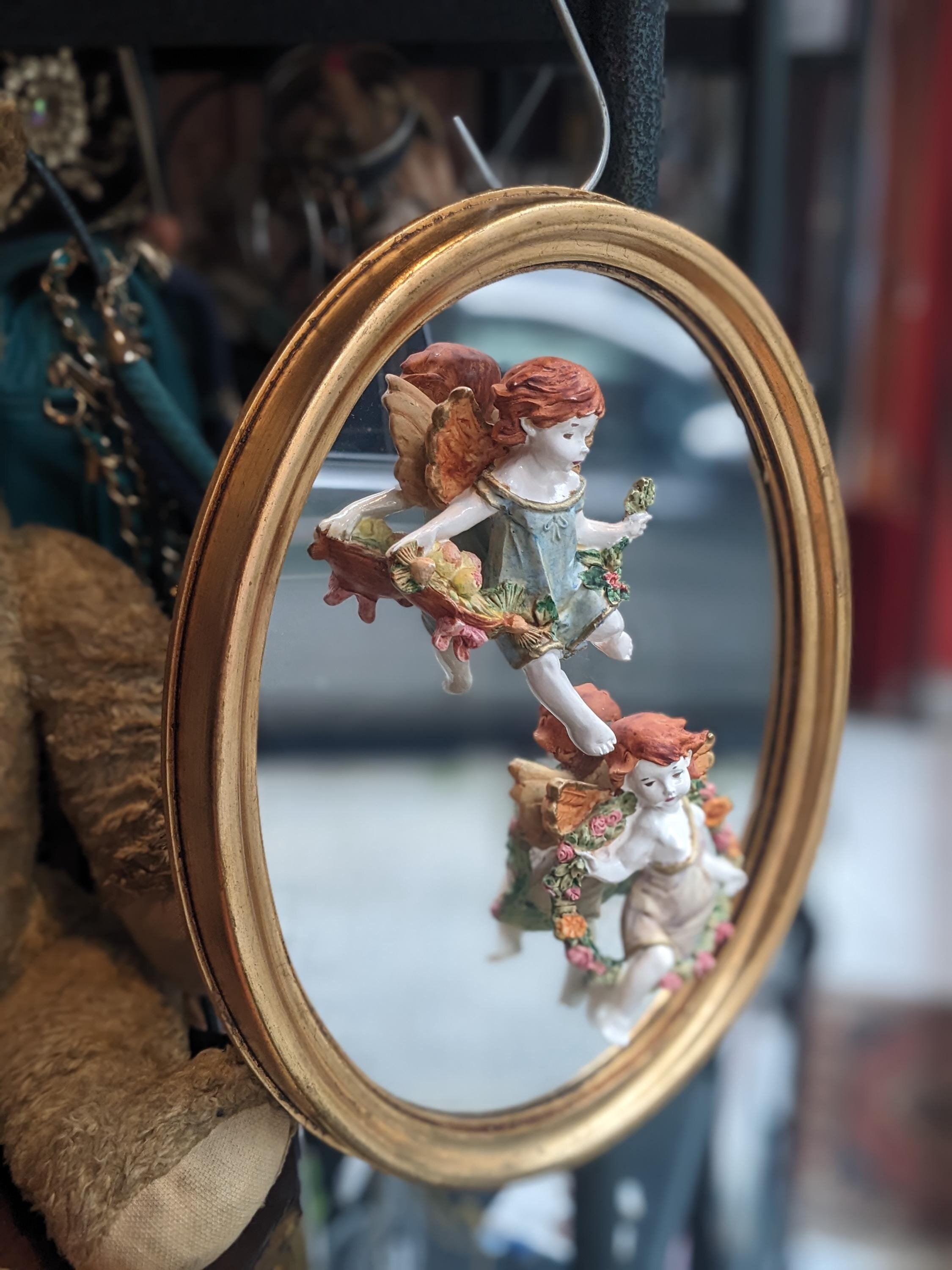 ヴィンテージ エンジェル ケルビム ゴールド ミラー ホーム