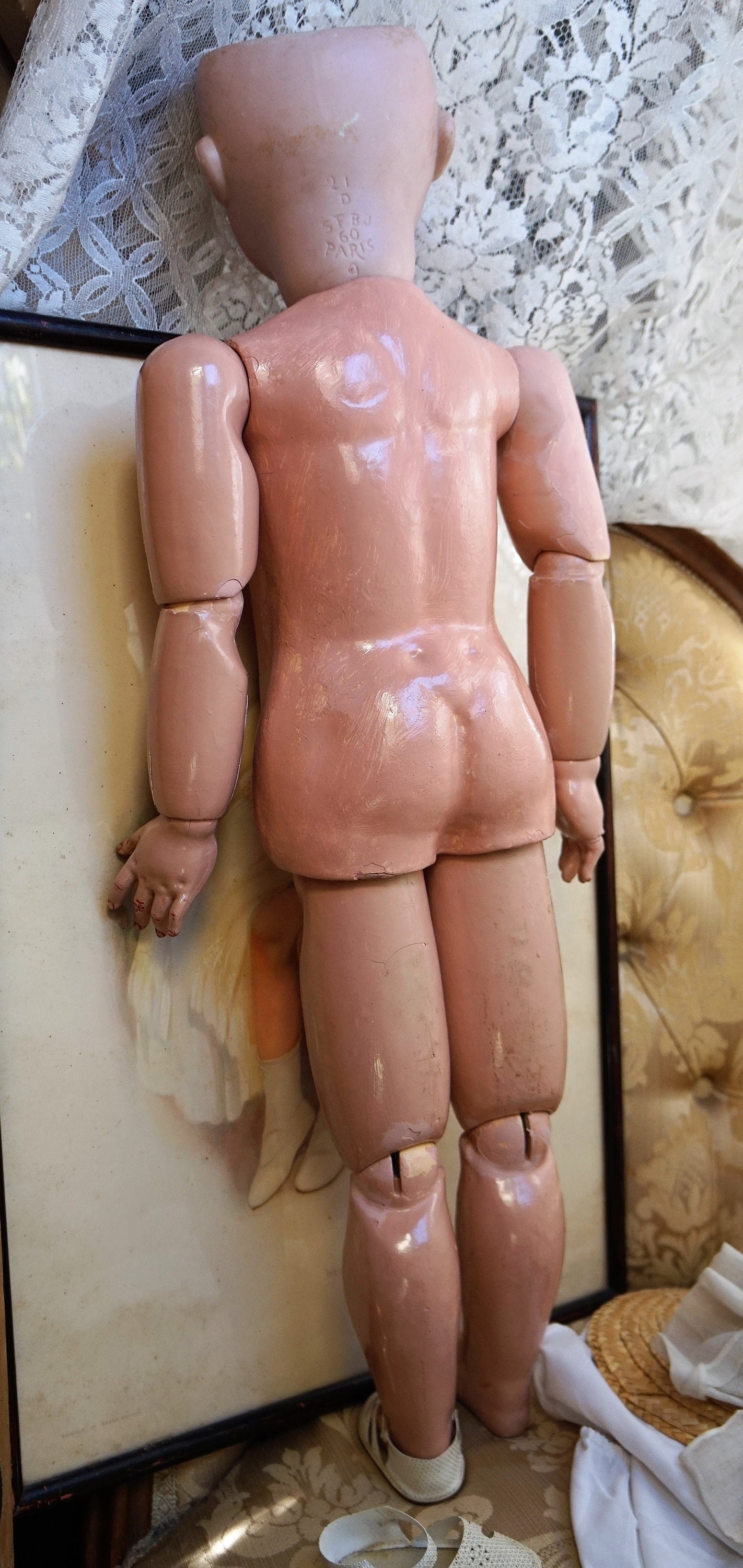 アンティーク SFBJ 60 フランス人形 // ファッション ビスク
