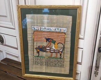 ヴィンテージの古いエジプトのパピルス。エジプトで作られ、オリジナル