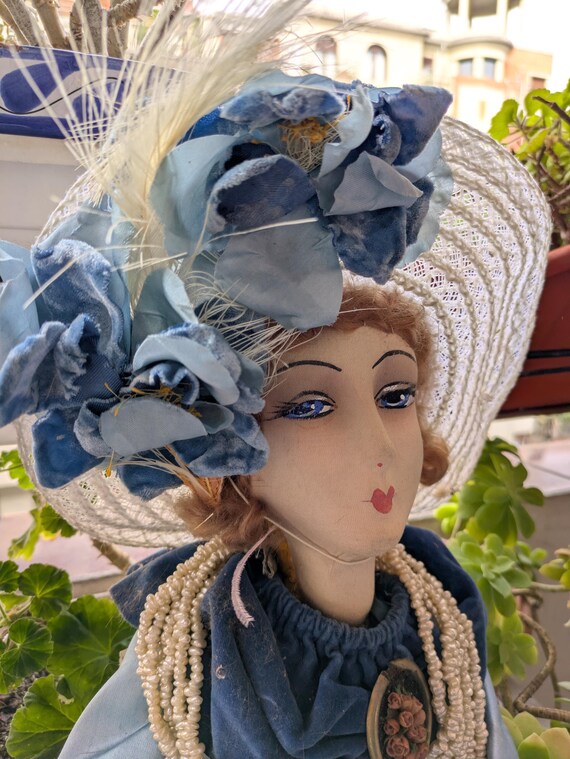 Antique French Boudoir Doll, Blue Moon Poupée - Etsy
