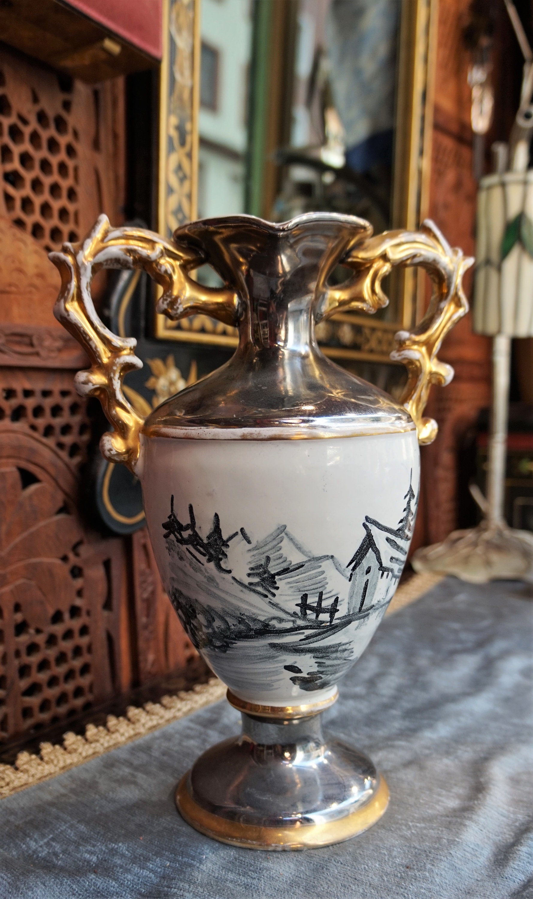 イタリア製　花瓶　陶器 イタリア製陶器 C.A.L 花瓶 イタリア / 陶器 レトロ - Etsy 日本
