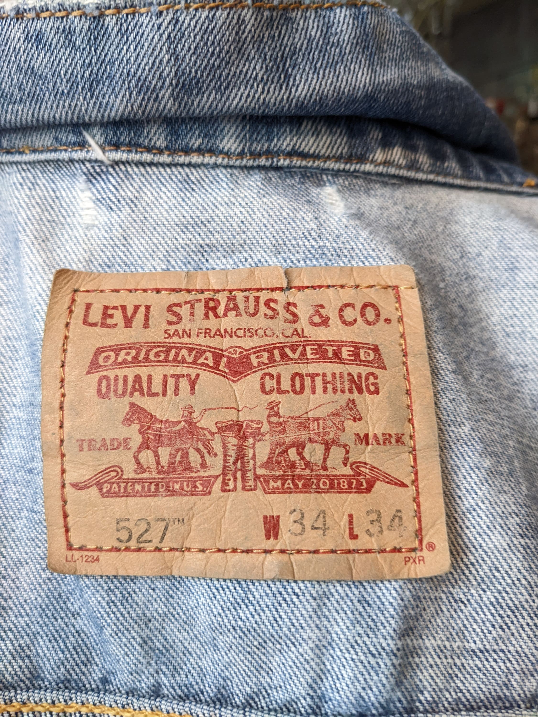 Vintage Levis Strauss and Co 527 // Trade Mark W34 L34 // Levis