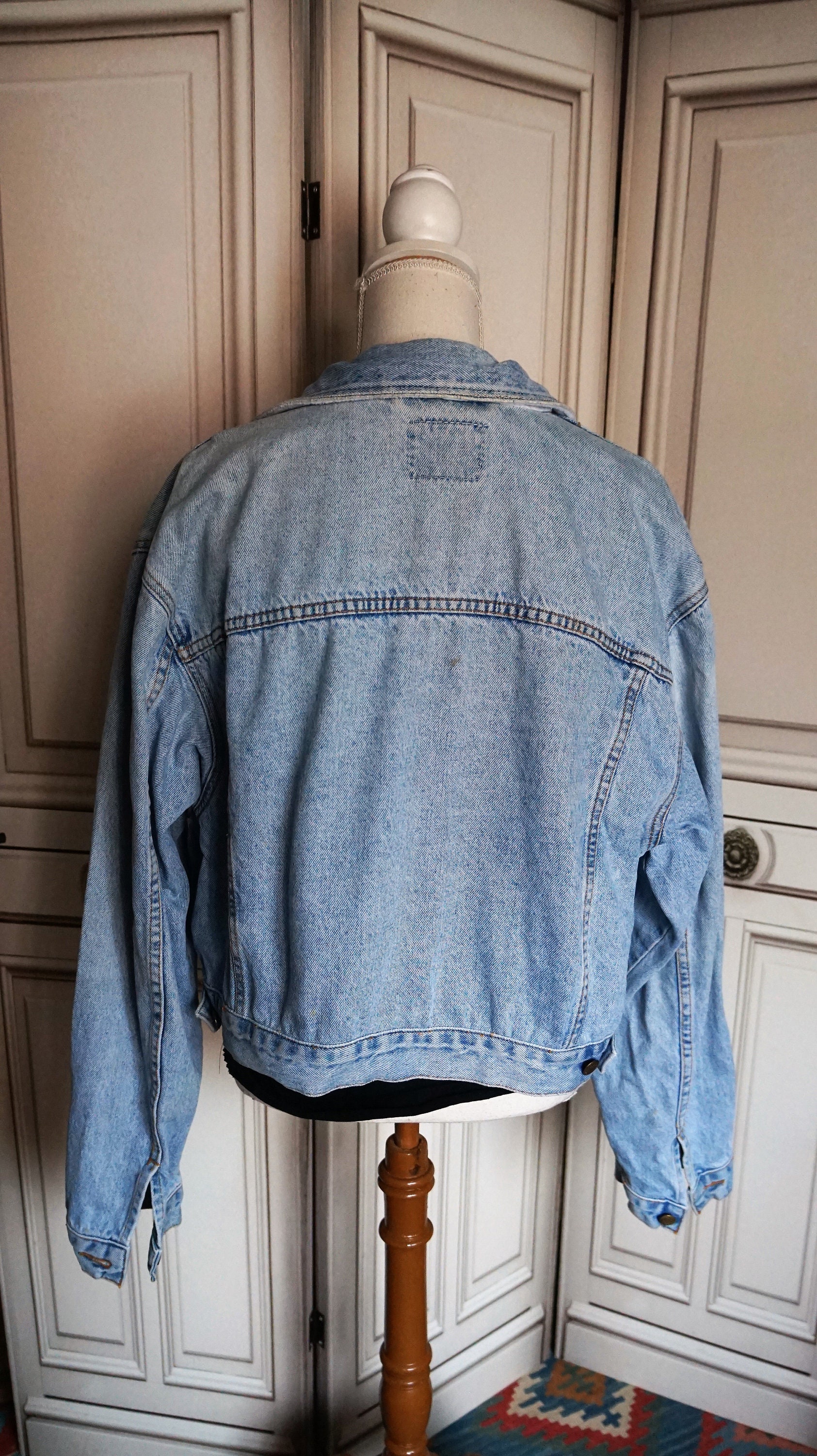 Vintage Lee Riders Sanforized Union Made Washed Denim Jacket, Made