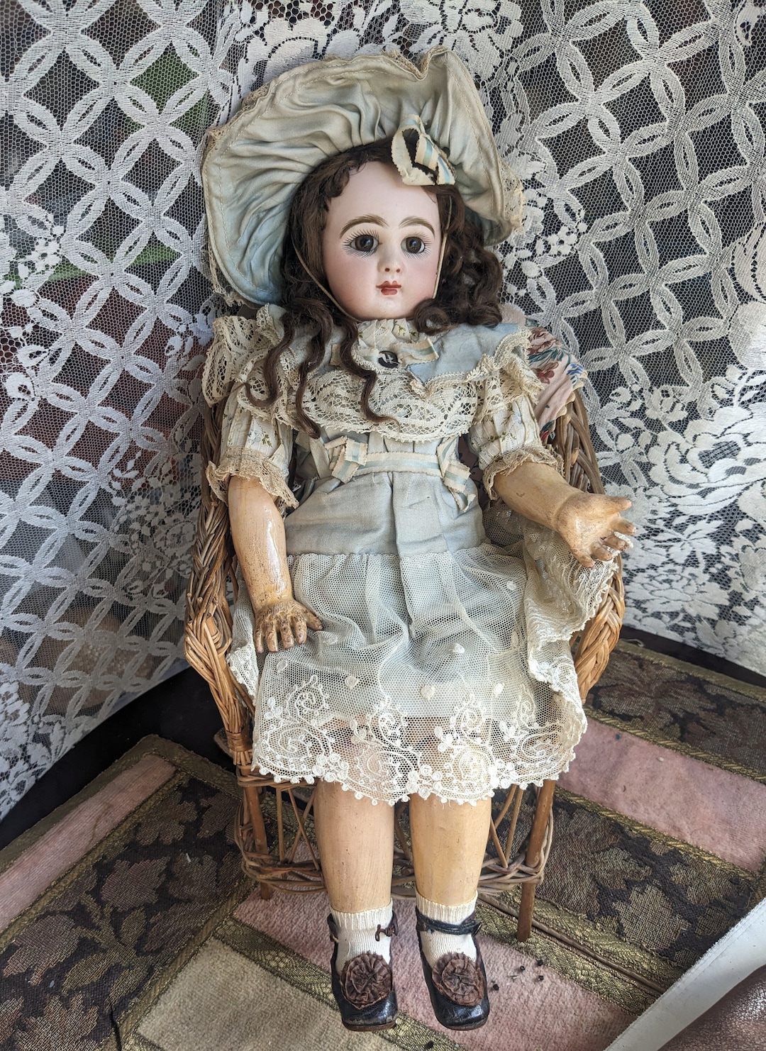 DEPOSE TETE JUMEAU S.G.D.G 60cm ジュモー French 1880's Jumeau Tete Depose Bte S.G.D.G Bisque Doll