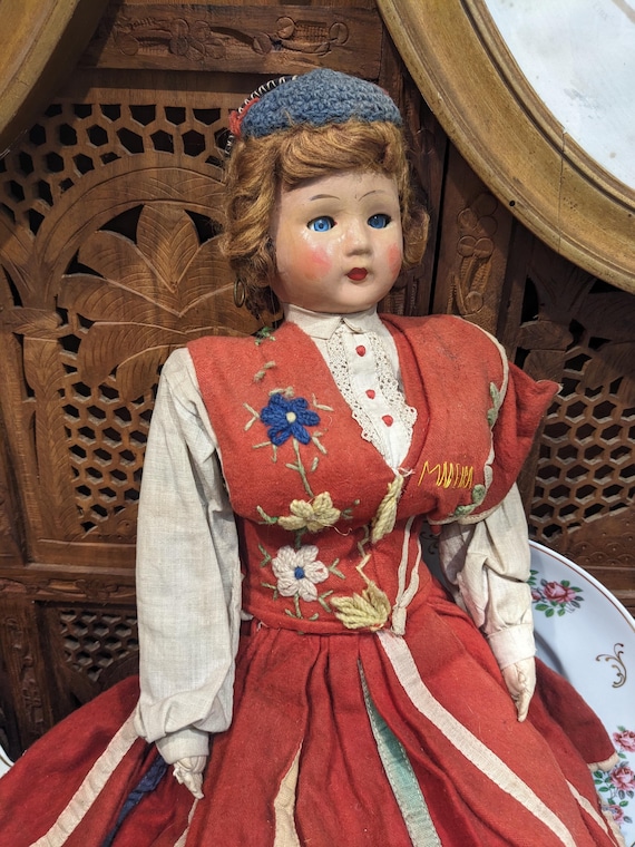 Buy Large Vintage Cloth Doll, Madeira Portugal Collector