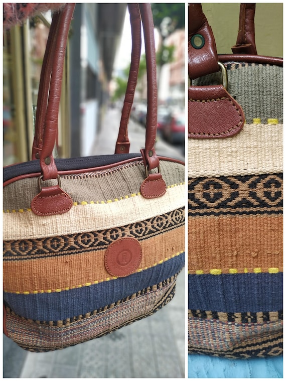 Vintage fabric ethnic bag / Tapestry Bag / Casual