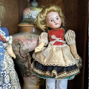 Antique Bisque and Composite Doll Marked DEP R/A 14/=