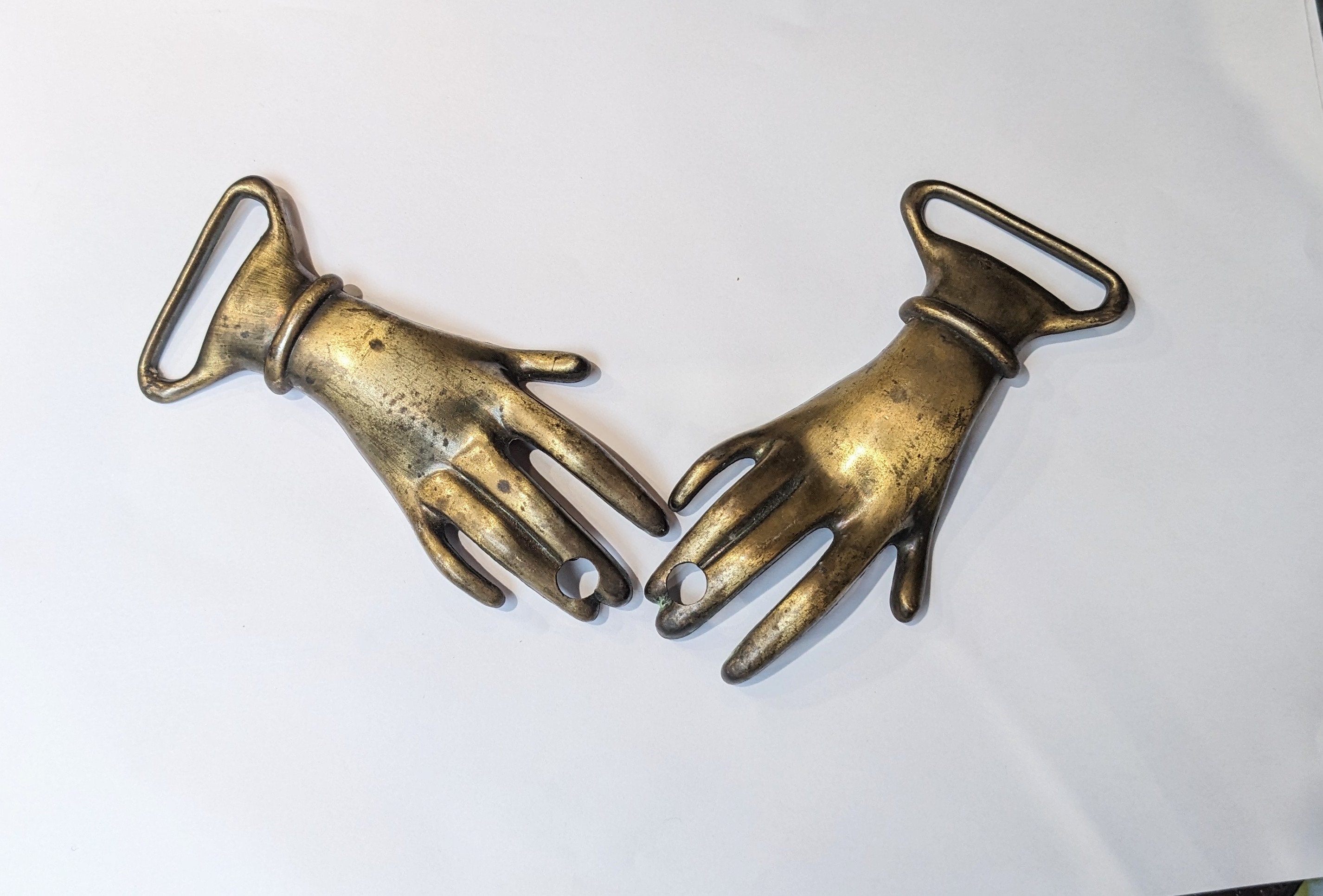 Vintage Hands Clasping Belt Buckle Brass Clasping Hands Belt Buckle #42207 | Auctionninja.com main image 2