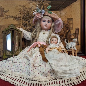 Antique Bebe Jumeau 1907 Size 16 Bebe with amazing clothes //Antique French Doll