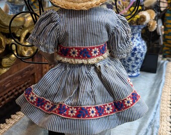 Robe Ancienne Pour Poupée Bleuette 27cm - Années 1920/30 - France