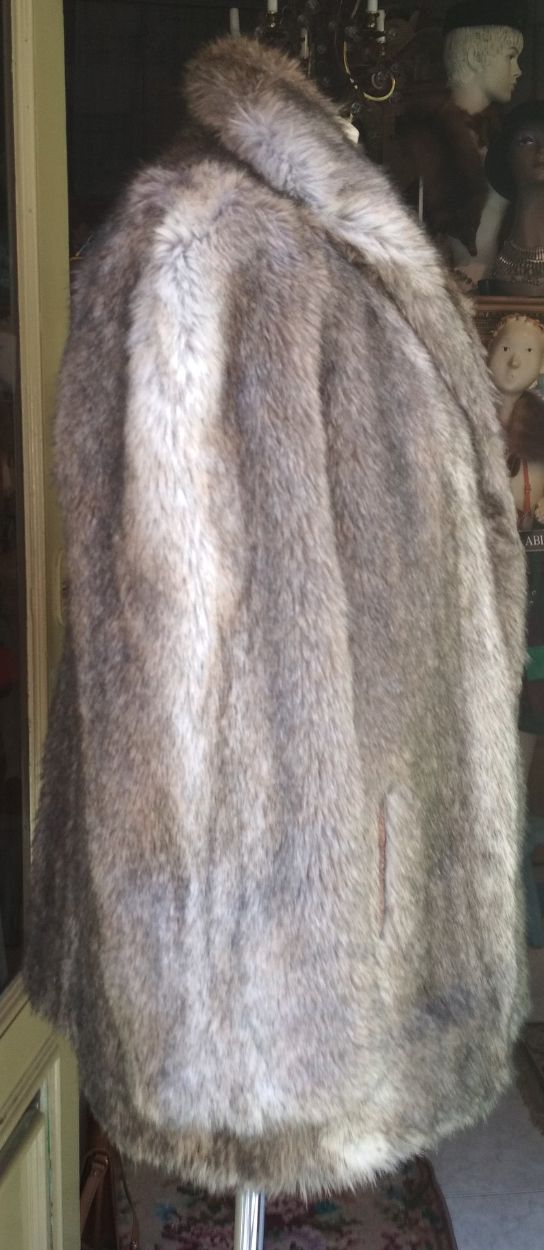 Vintage Faux Fur Silver Coat Fox Vintage 70s / Arctic Faux Fur - Etsy