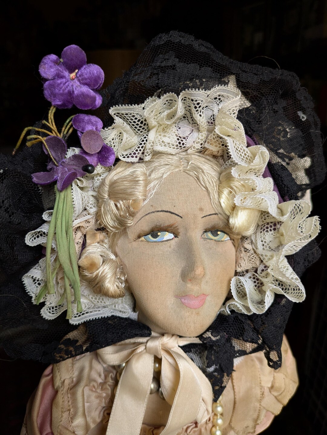 希少　フランスアンティーク　ブドワールドール　金髪のレディ　ソファードール Boudoir doll | Reve Couture