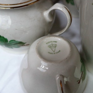 Vintage Thee set porselein gemaakt in Spanje // Home Decor Coffe set met de hand geschilderd afbeelding 4