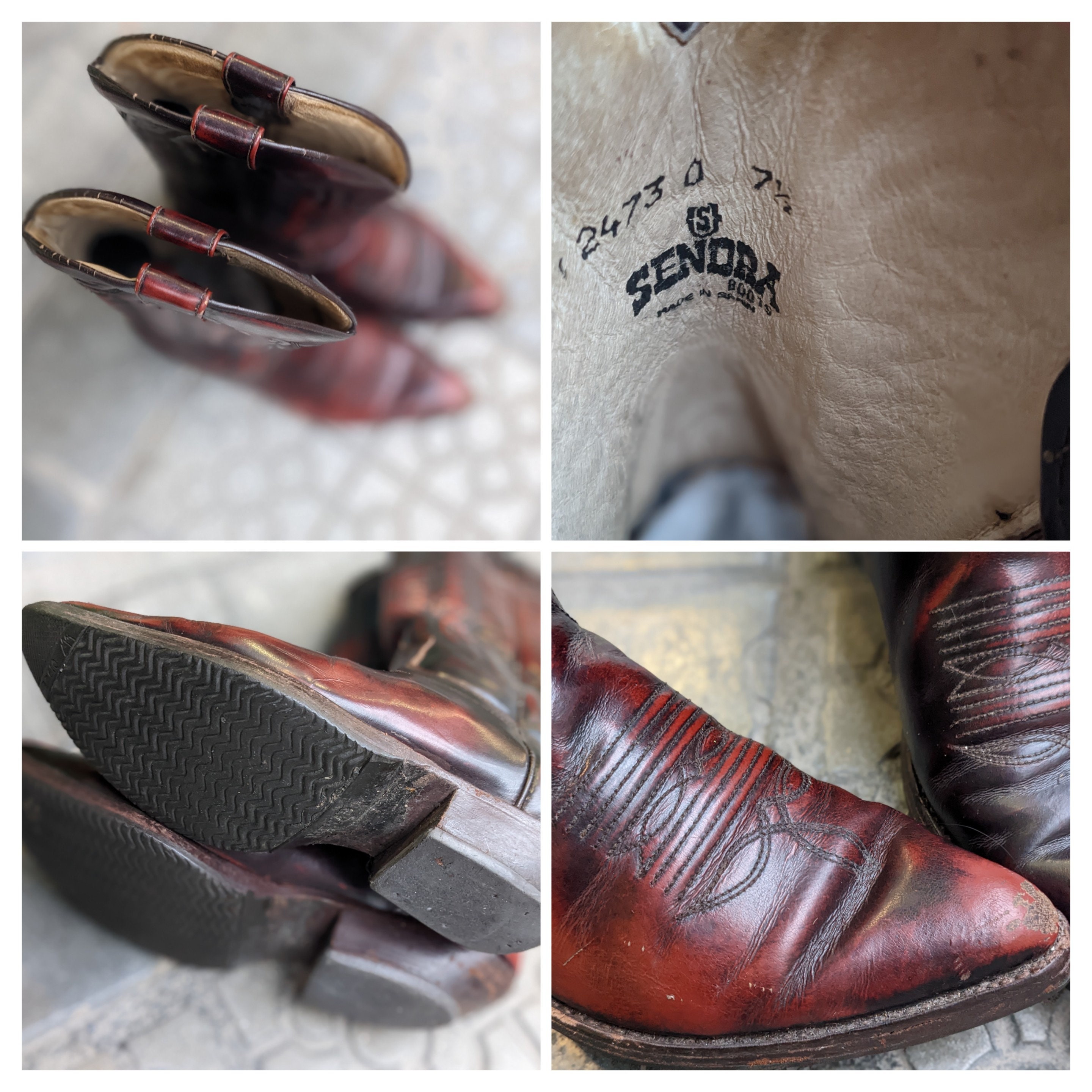 【suzen】skinny vintage western boots suzen】skinny vintage western boots