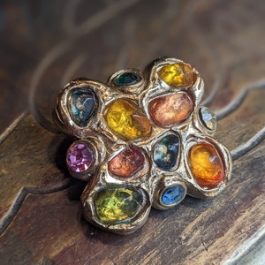 Jacky De G earring Vintage 80s colored // Designer Jewlery