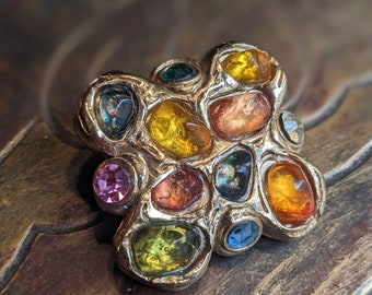 Pendientes Jacky De G Vintage 80s coloreados // Joyas de diseño