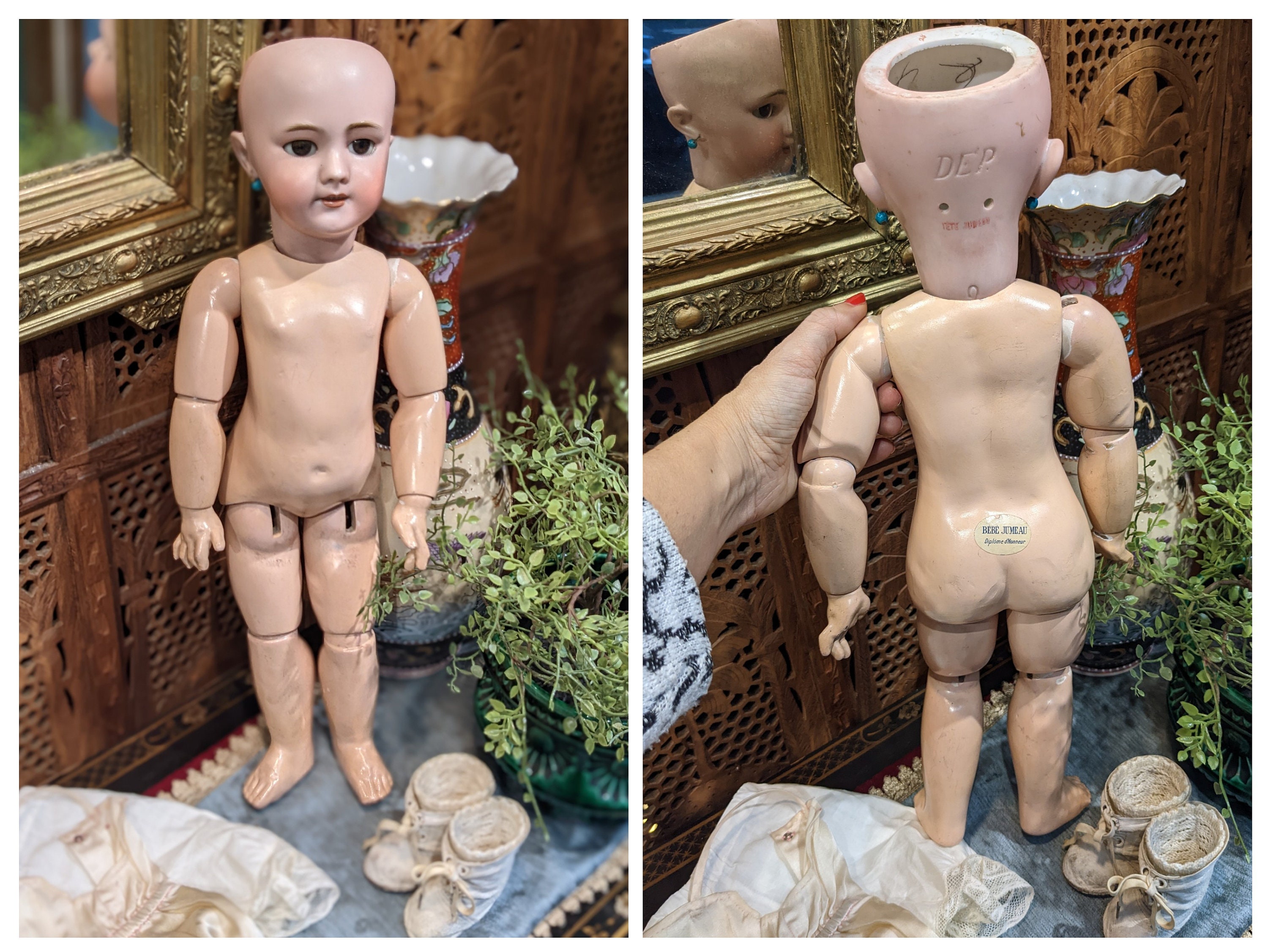 アンティークドール DEP Tete Jumeau // フランス磁器人形 - Etsy 日本