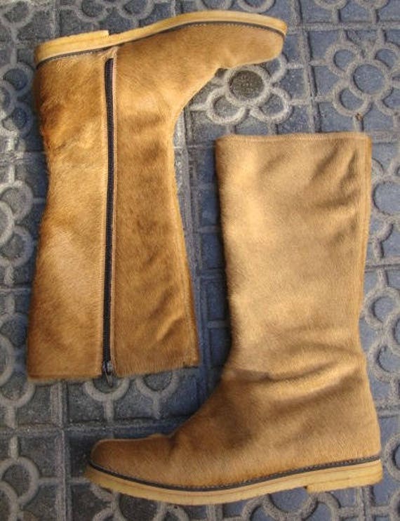 Vintage Caramel brown Short Hair Fur Warm Winter B