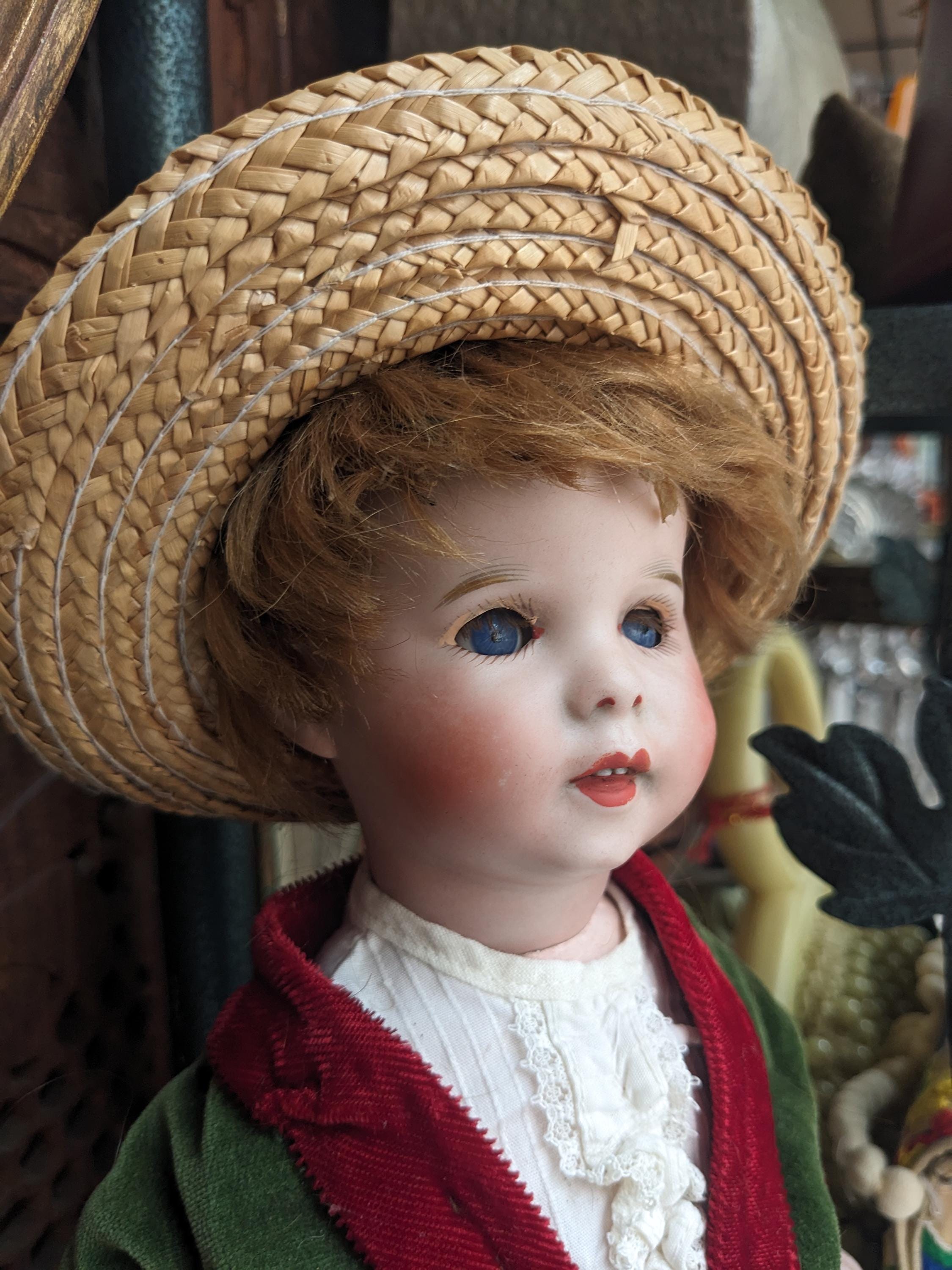 アンティークフレンチビスクドール SFBJ 247Twirp (トゥワープ) Antique Doll French SFBJ 247 Bebe Rare Character // Twirp 23