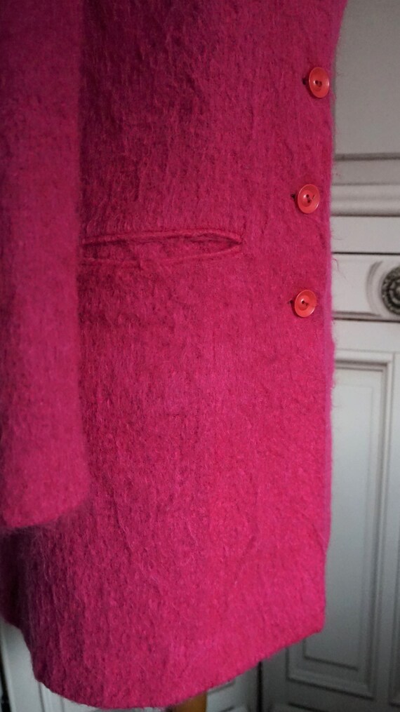 Vintage Coat Pink Wool Woman Size S // Designer F… - image 5