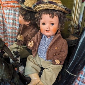 Composition Germany Doll Boy with Clothes /Antique German Doll