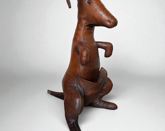 Kangaroo Leather Magazine Rack by Dimitri Omersa by Abercombie and