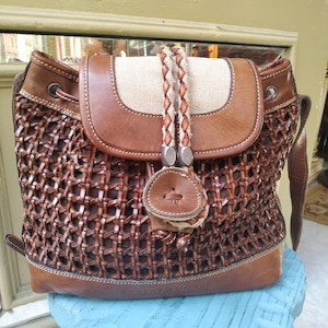 Vintage leather shoulder bag Robert Pietri / Vinta Fashion women Bag