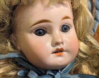 antique doll　セレスティアルブルー Antique Sfbj French Doll // Antique Porcelain Dolls - Etsy
