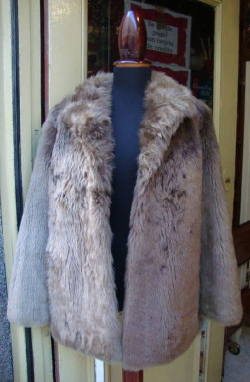 Vintage Mouton Fur Coat / Gray Brown fUR COAT / Lamb Fur / Lamb Fur Coat image 8