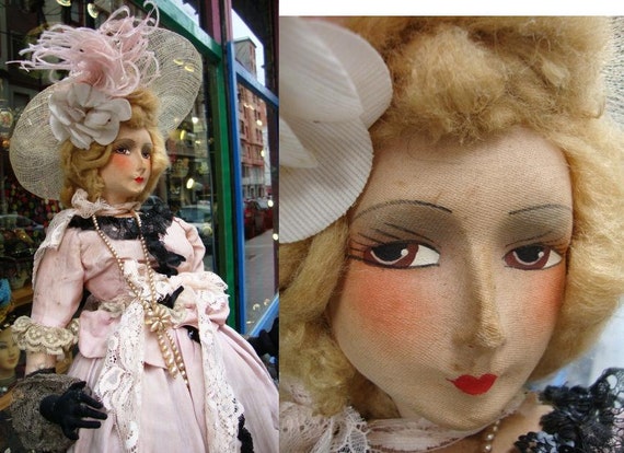 Mooie En Zeldzame Boudoir Doll Antieke Franse Pop Etsy