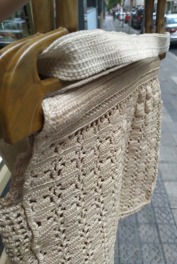 Vintage handbag crochet summer // Fashion bag Hip… - image 3