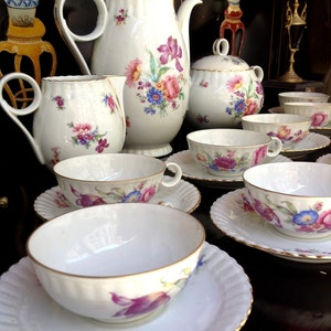 B & C Limoges France L. Bernardaud and Co. Tea set floral