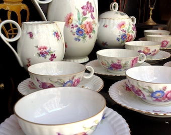 B & C Limoges France L. Bernardaud and Co. Tea set floral