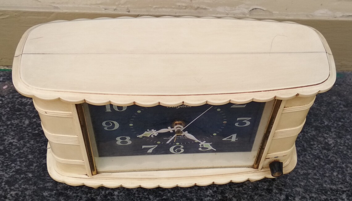 RHYTHM Japan Musical Alarm Clock Vintage Japan Rare Collectors Etsy