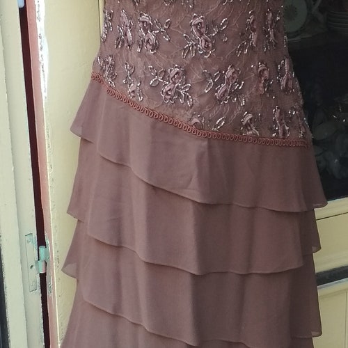 Vintage Party Brown Dresss Georges Rech / Vintage Dress shops Bridal